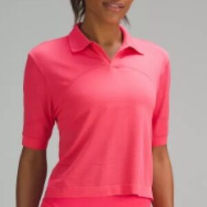 Lululemon Athletica Lip Gloss Pink Short Sleeve Polo